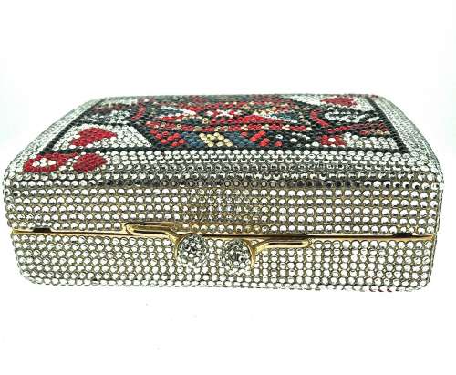 Queen Hrt Evening Bag Crystallized with Swarovski Crystals Luxury Hollywood Glam Deal in US